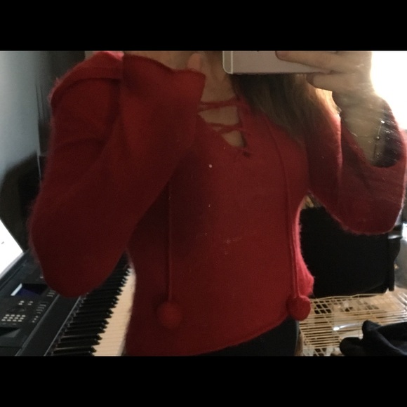 Authentic Vintage J-Lo angora crop sweater/hoodie - Picture 4 of 6